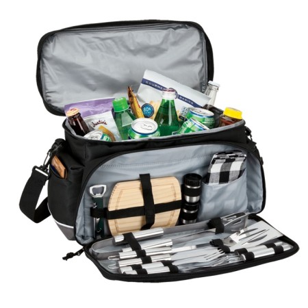 picnic cooler bag and braai set
